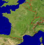 France Satellite + Borders 792x800